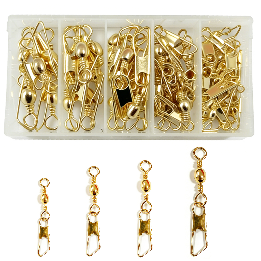 50Pcs Gold Fishing Barrel Swiv - Fishing Lure Accessories บทวิจารณ์และราคา