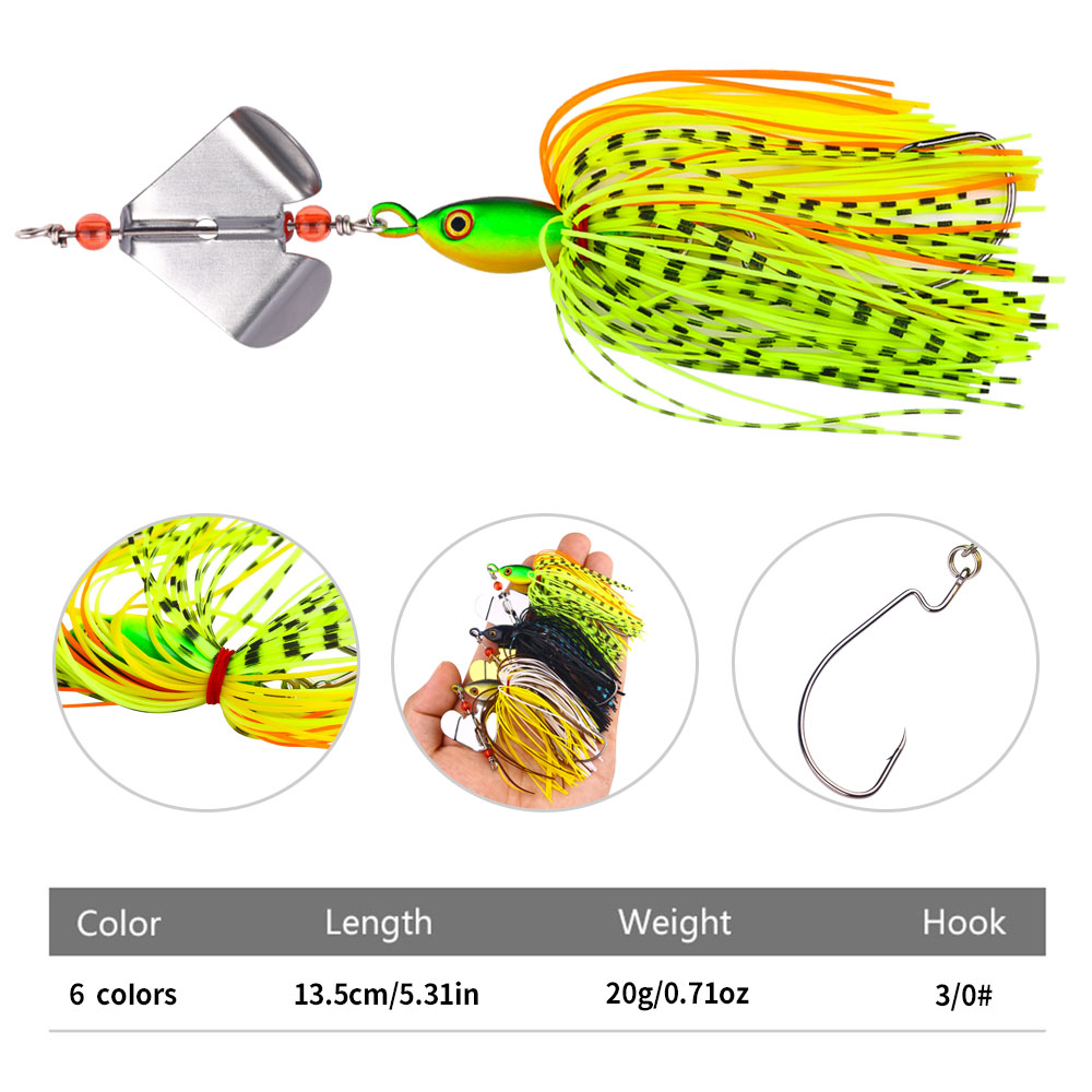Buzzbait Fishing Lure with Rot - Fishing Lure Blade Bait บทวิจารณ์และราคา
