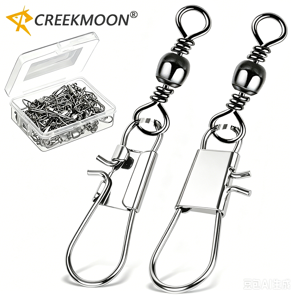 50Pc/box Stainless Steel Swive - Fishing Lure Box บทวิจารณ์และราคา