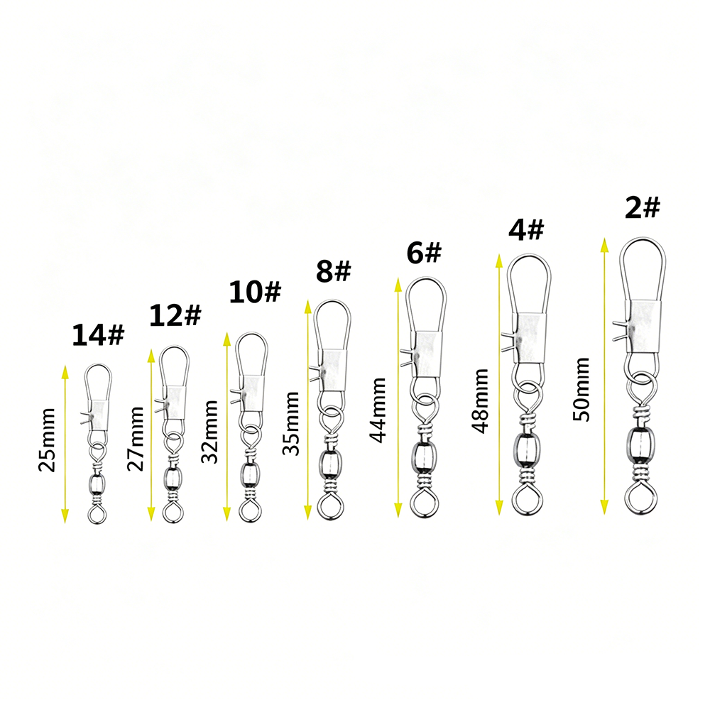 50Pc/box Stainless Steel Swive - Fishing Lure Box บทวิจารณ์และราคา