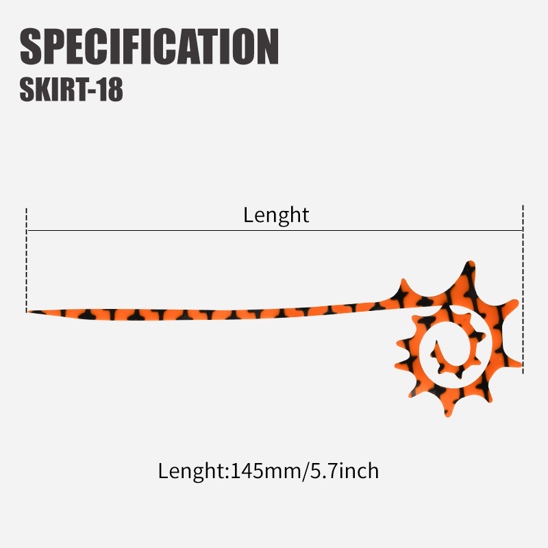 TEASER 5pcs SKIRT-18 145mm Sil - Fishing Lure Jig บทวิจารณ์และราคา