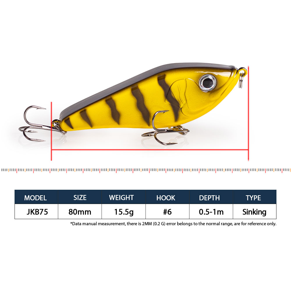 80mm/15.5g Muskies Jerkbait Pi - Fishing Lure Jerkbait บทวิจารณ์และราคา