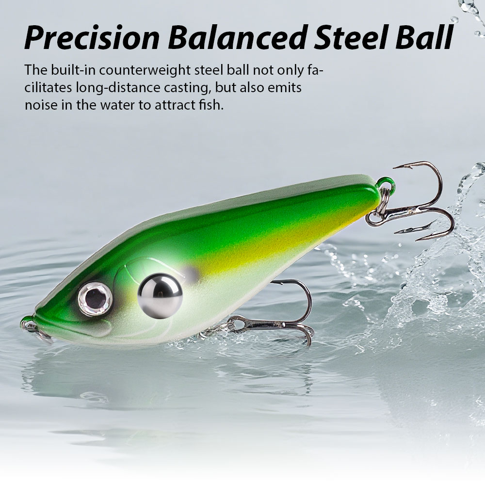 80mm/15.5g Muskies Jerkbait Pi - Fishing Lure Jerkbait บทวิจารณ์และราคา