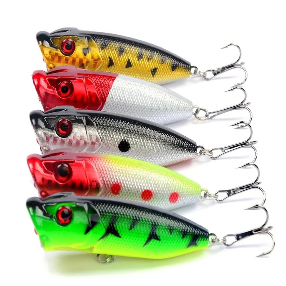 5Pcs Popper Fishing Lures 3d E - Fishing Lure Popper บทวิจารณ์และราคา