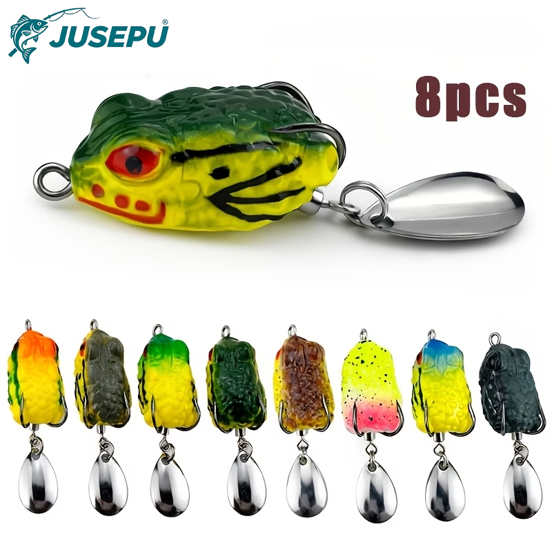 8pcs Topwater Frog Fishing Lur - Fishing Lure Blade Bait บทวิจารณ์และราคา
