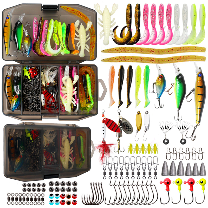 New 120PCS Fishing Lure Set So - Fishing Lure Soft Plastic บทวิจารณ์และราคา