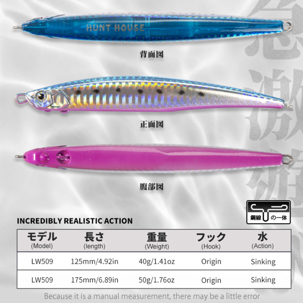 Hunthouse Jerk Press Bait Sink - Fishing Lure Jerkbait บทวิจารณ์และราคา