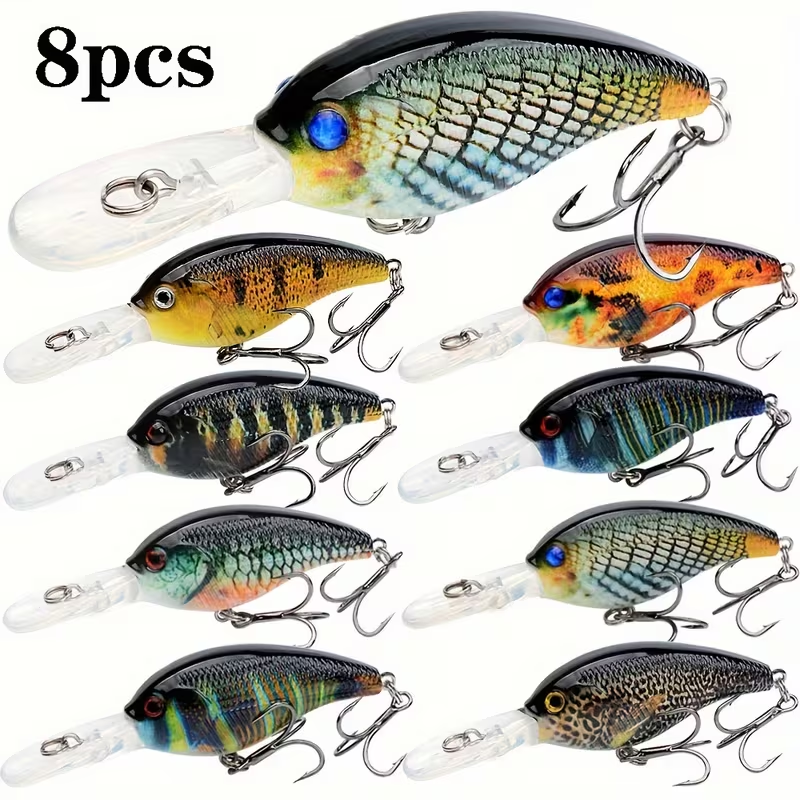 8pcs Jerkbait Minnow ABS Hard  - Fishing Lure Jerkbait บทวิจารณ์และราคา