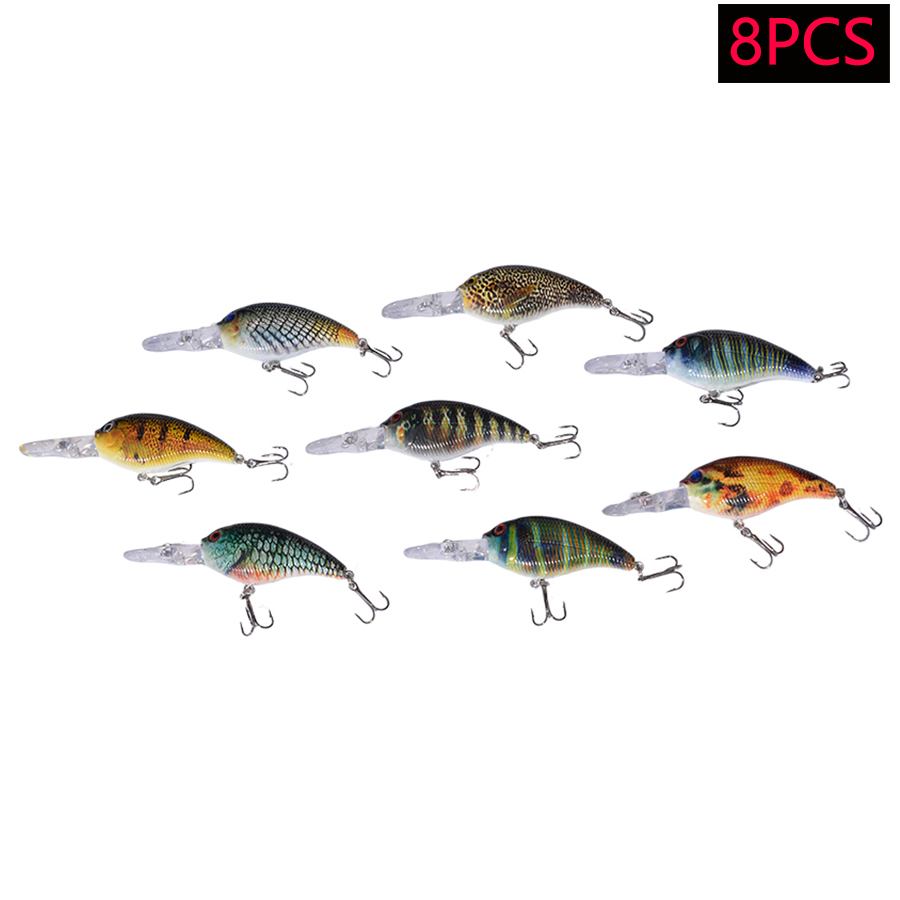 8pcs Jerkbait Minnow ABS Hard  - Fishing Lure Jerkbait บทวิจารณ์และราคา