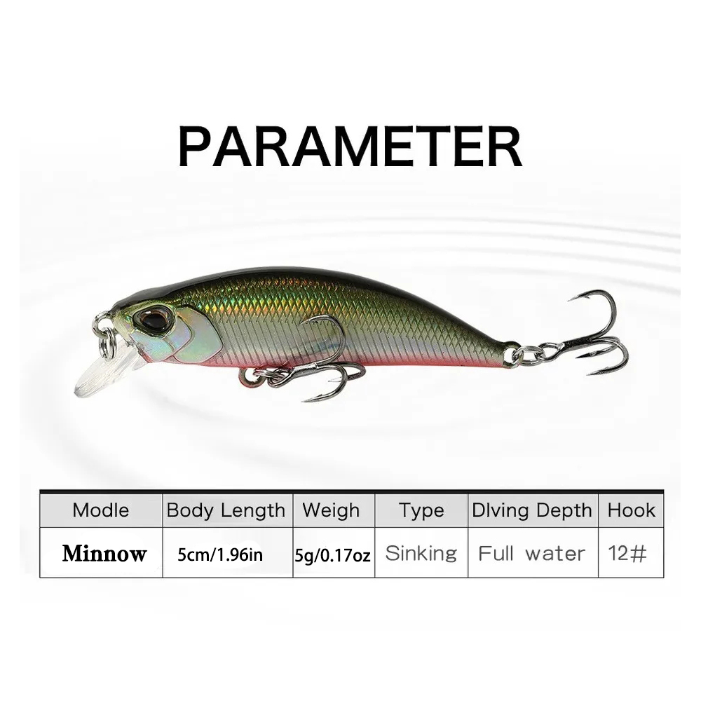 15Pcs Sinking Minnow Fishing L - Fishing Lure Jerkbait บทวิจารณ์และราคา