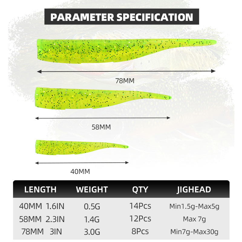 BLUX New Dart Worm Soft Bait 5 - Fishing Lure Soft Plastic บทวิจารณ์และราคา