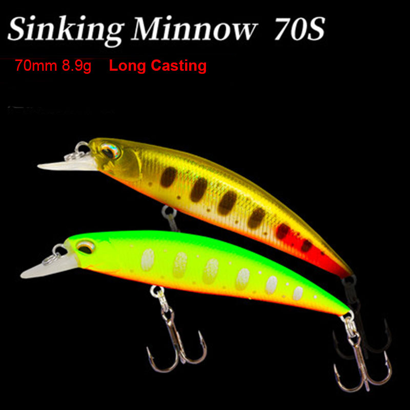 TSURINOYA Sinking Minnow Long  - Fishing Lure Jerkbait บทวิจารณ์และราคา