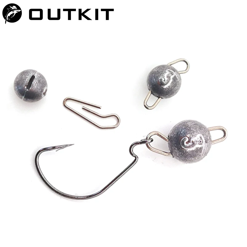 OUTKIT 10pcs/lot Lead Head Sin - Fishing Lure Accessories บทวิจารณ์และราคา