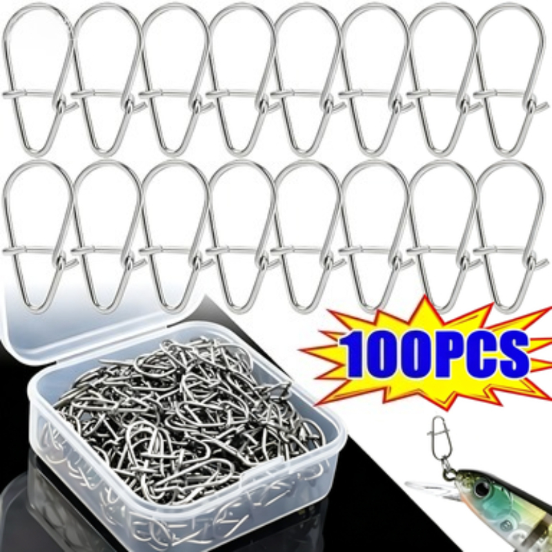 100PCS Stainless Steel Fishing - Fishing Lure Accessories บทวิจารณ์และราคา