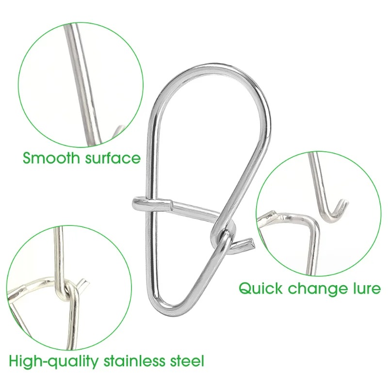 100PCS Stainless Steel Fishing - Fishing Lure Accessories บทวิจารณ์และราคา